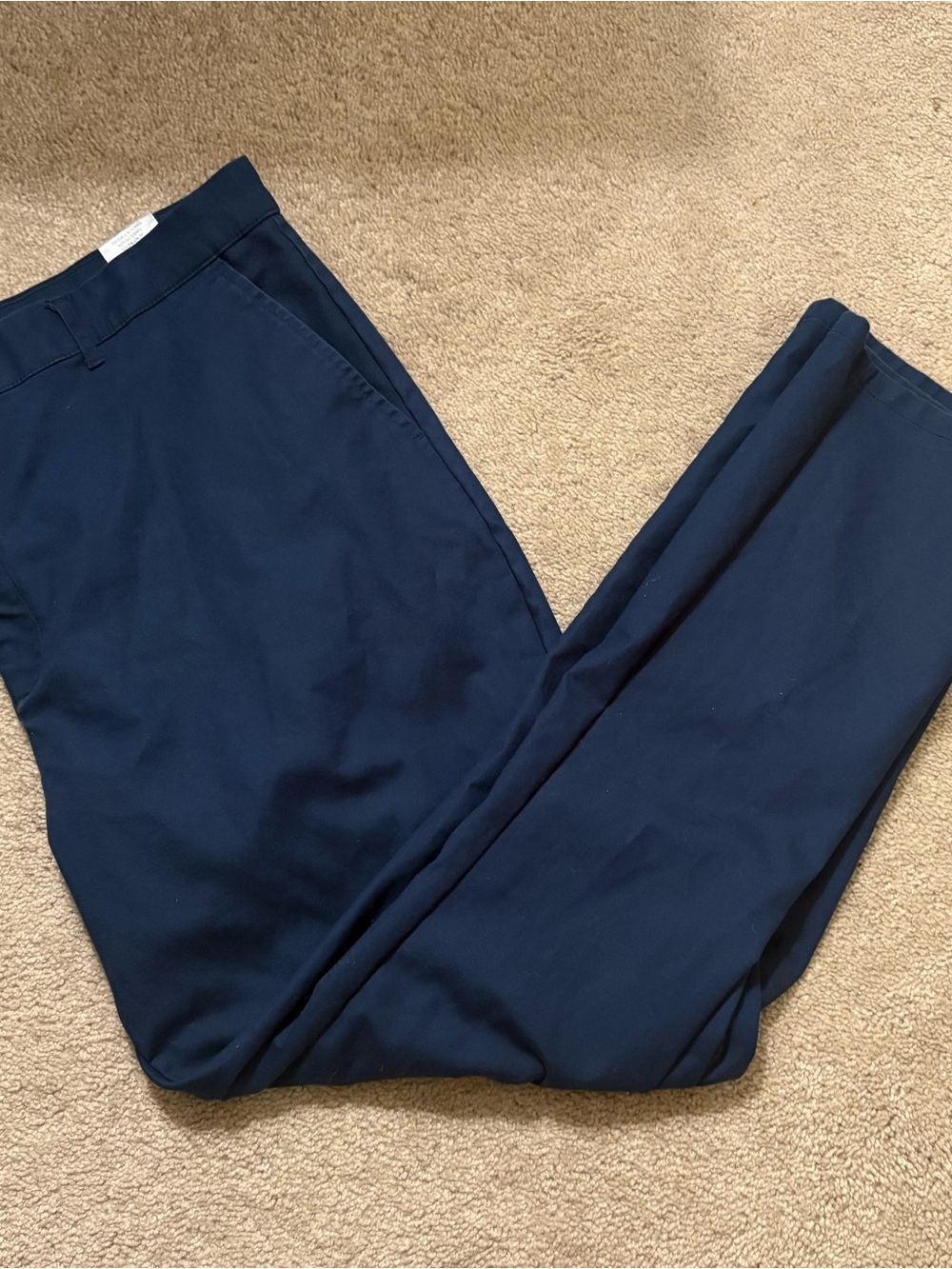 Zanella ZNL Navy Cotton/Lyocell Spandex Dress Pants, 42x30